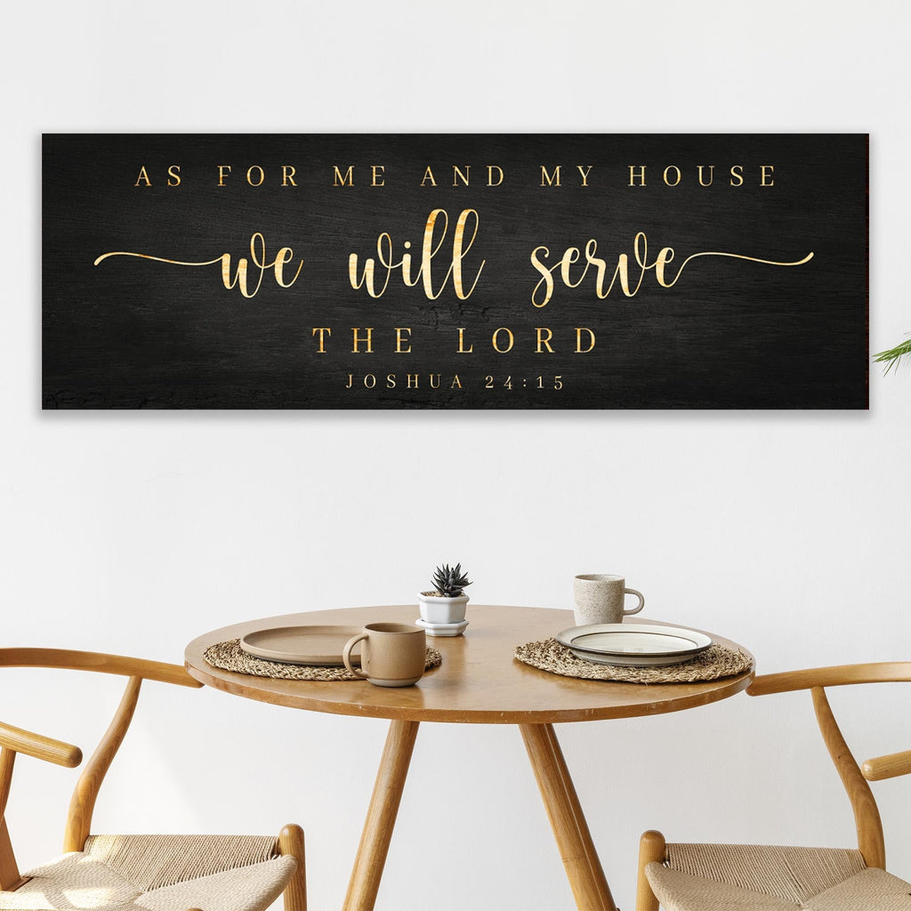 Joshua 24:15 'We Will Serve The Lord' Canvas Sign | Christian Wall Art | Made in USA