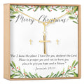Christmas Gift for Christian  Cross earring and Necklace Set Jewelry Set